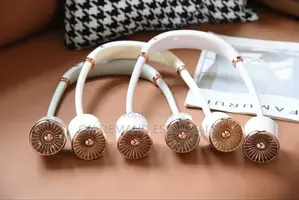 Gold Hanging Neck Small Fan USB Charging Three-Speed Adjustable