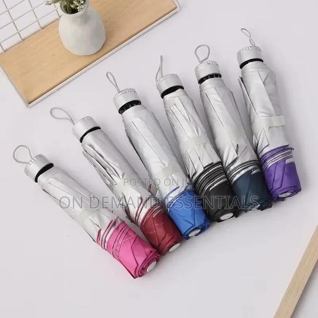 Fashion Umbrellas Parasol Solid Color Three Folding Rain Sun - thumbnail 3