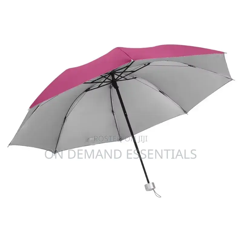 Fashion Umbrellas Parasol Solid Color Three Folding Rain Sun