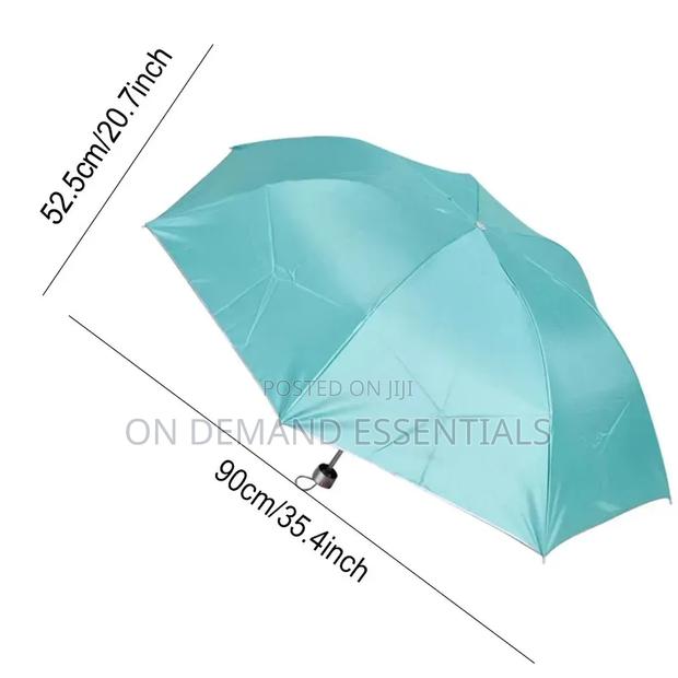 Fashion Umbrellas Parasol Solid Color Three Folding Rain Sun - thumbnail 5