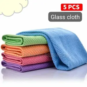 *5pcs Fish Scale Microfiber Glass Cleaning Cloth, Glass Nanoscale