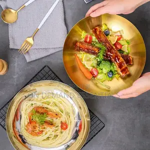3 Litre Gold Stainless Steel 28cm Ramen Bowl Perfect for Family Meals