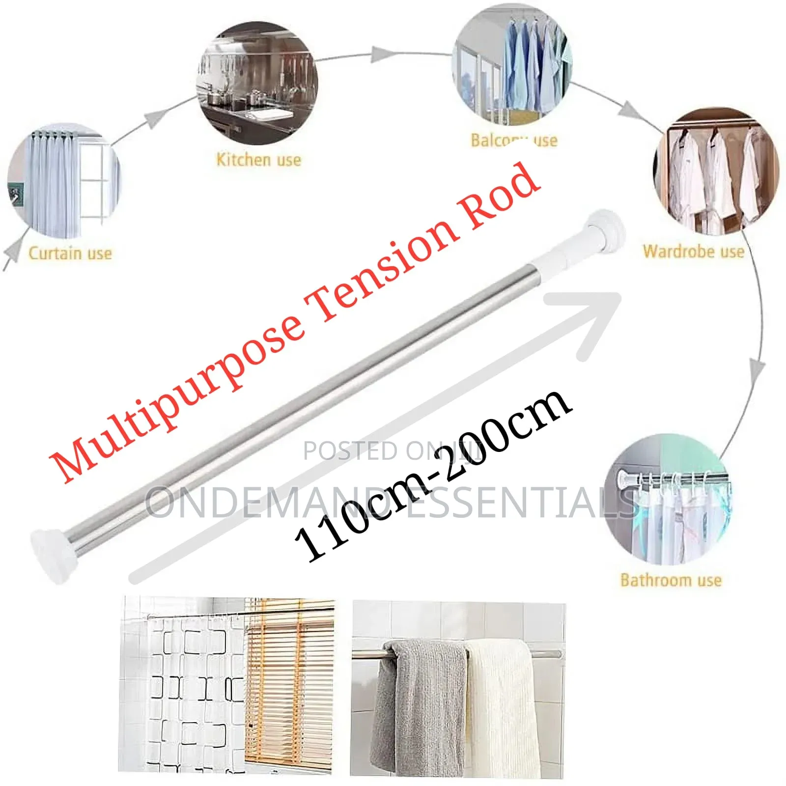 Clothes Hanger, Retractable Rod, Curtain Steel Rod