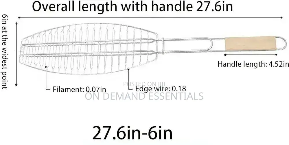 Fish Grill Basket, Rack Top Grade BBQ, Barbecue Grilling