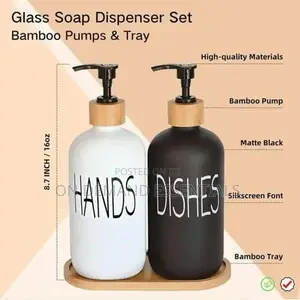 *500ml Glass Dish Soap or Hand Soap Dispenser