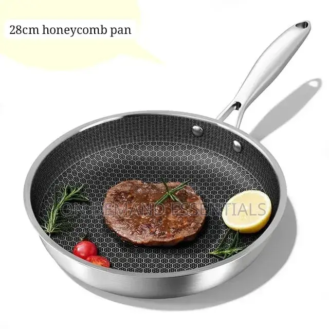 28cm Non-Stick Honeycomb Stainless Steel Frying Pan, 10 Inch