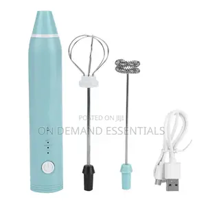 2 In1 Electric Milk Frother, Rechargeable Hand-Held Electric