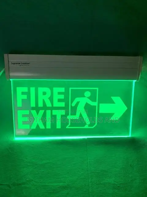 Reflective Fire Exit Sign