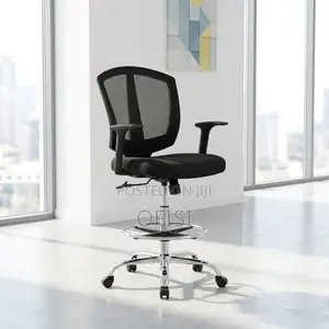 Office Chair; Adjustable Cashier Chair With Foot Ring