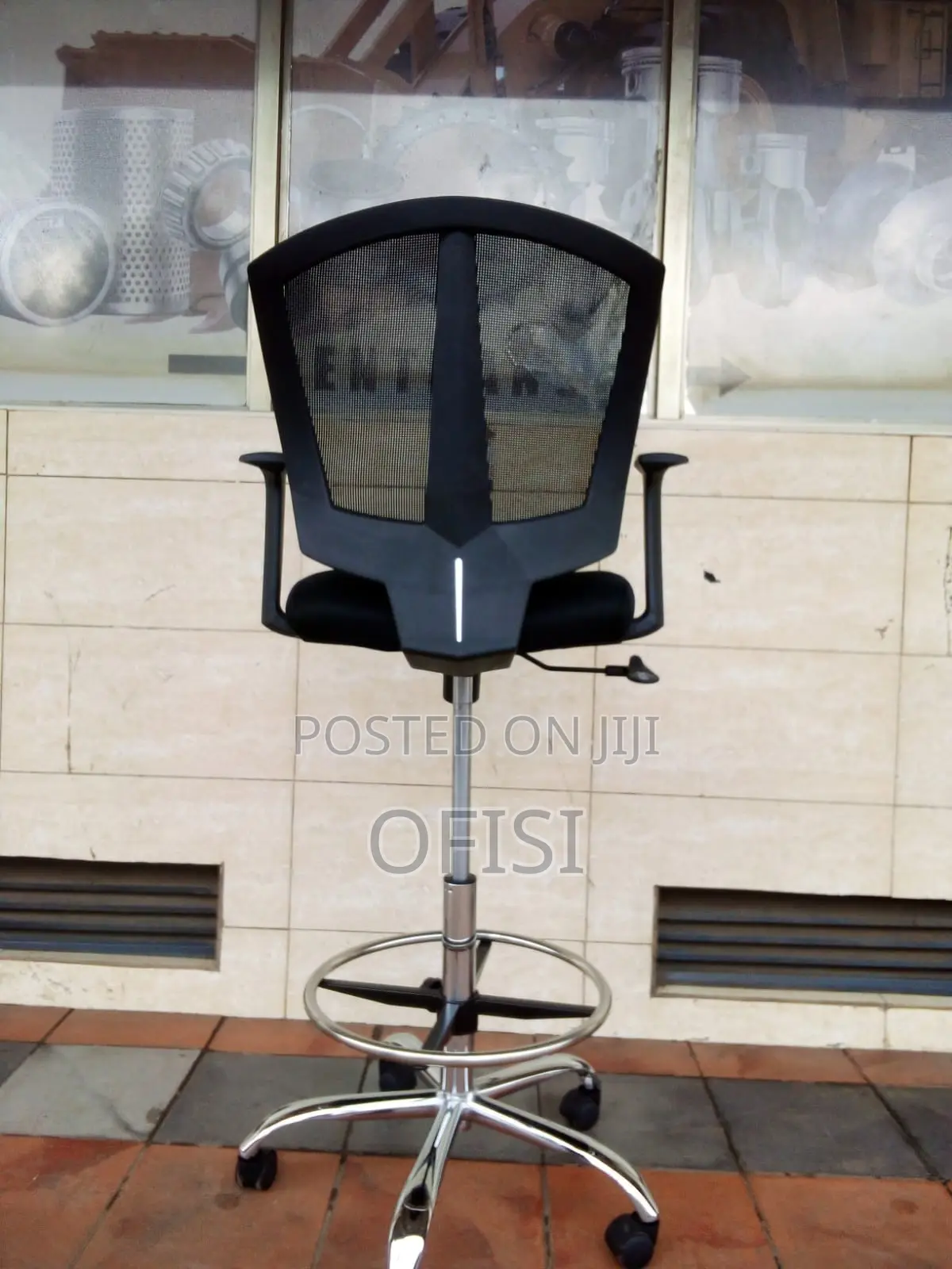 Office Chair; Adjustable Cashier Chair With Foot Ring
