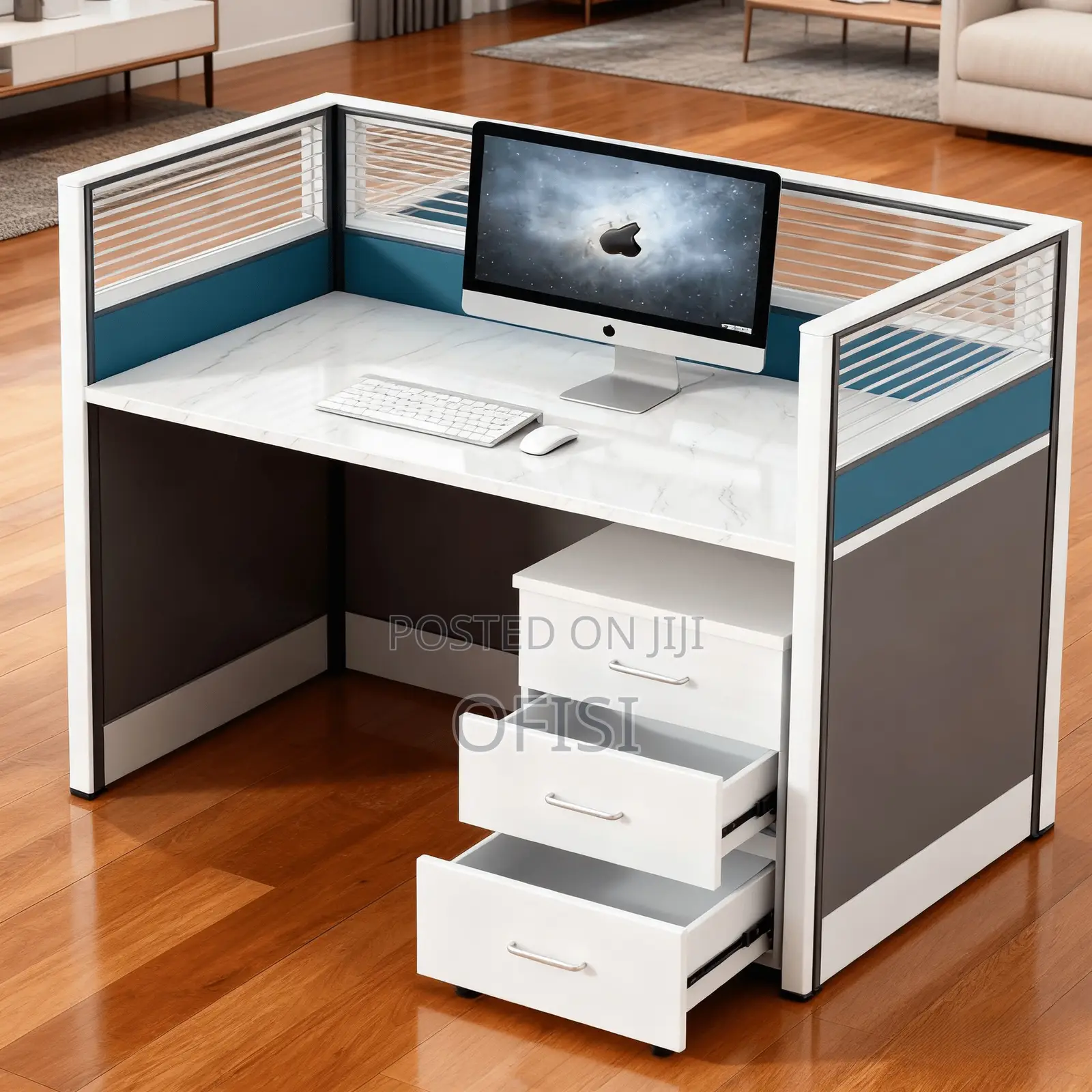Workstation; One-Way Wooden Workstation