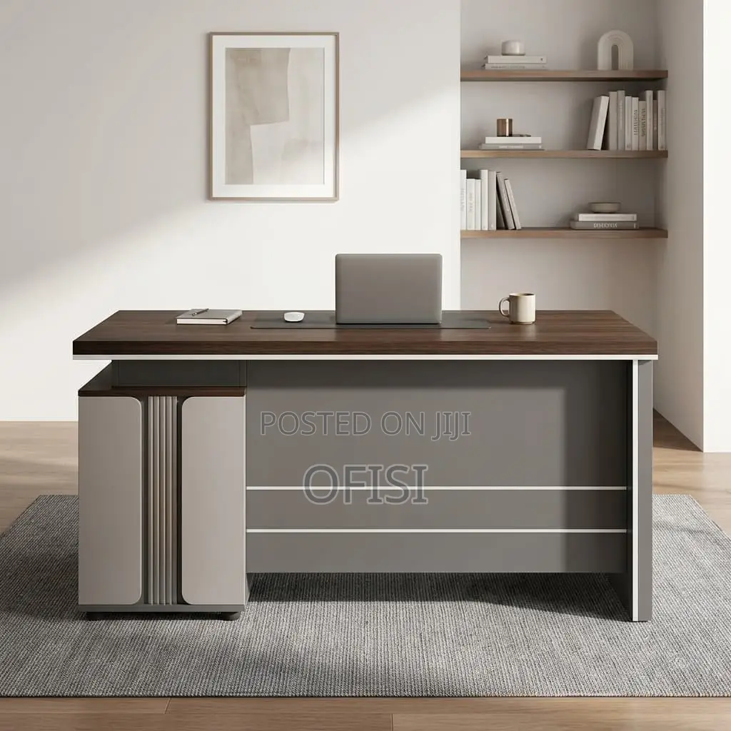 Office Desk; 1.6m Modern Grey Office Desk