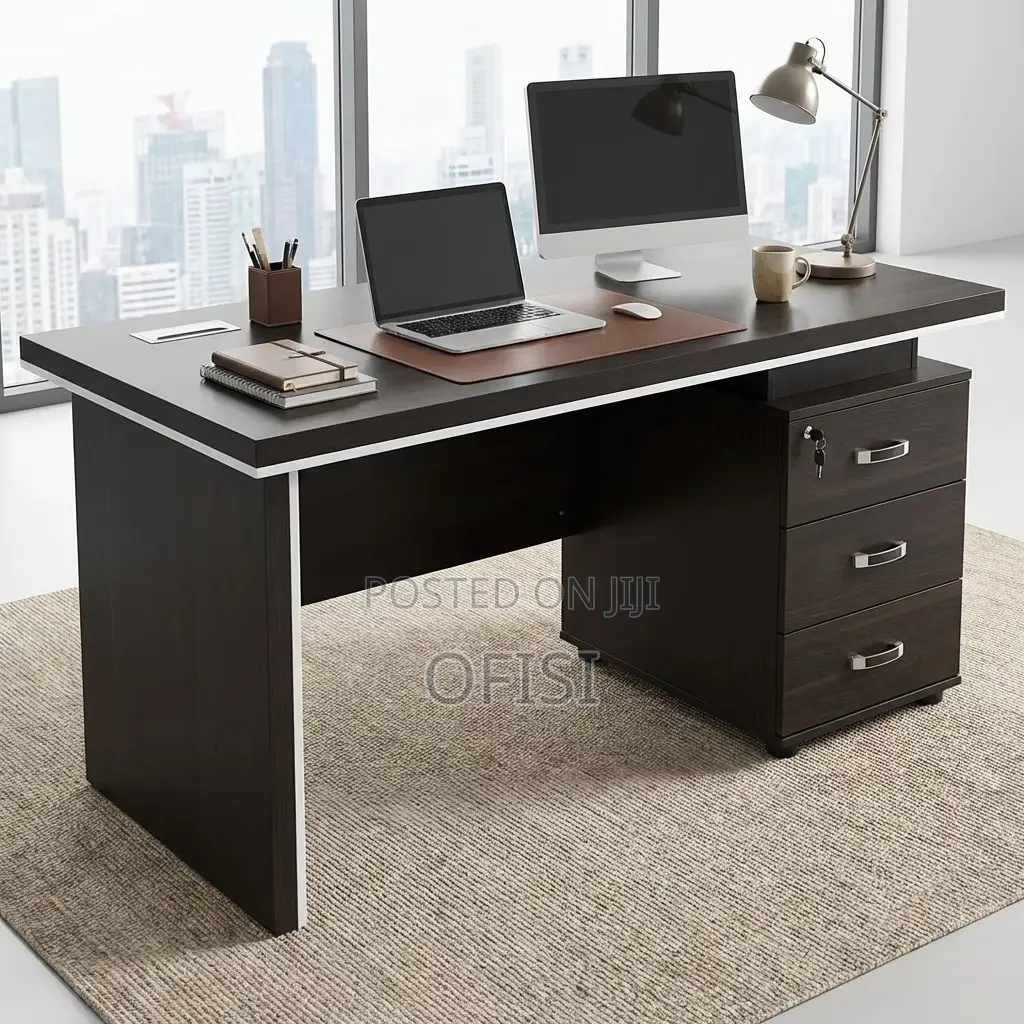 Office Desk; 1.6m Modern Grey Office Desk