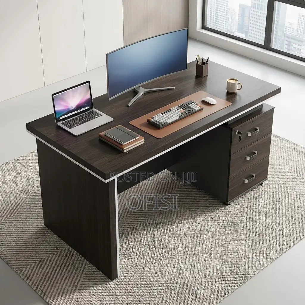 Office Desk; 1.6m Modern Grey Office Desk