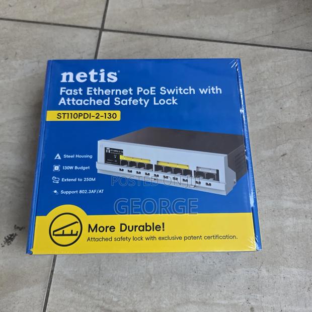 Netis 8-Port Fast Ethernet Switch With PoE Extended Mode