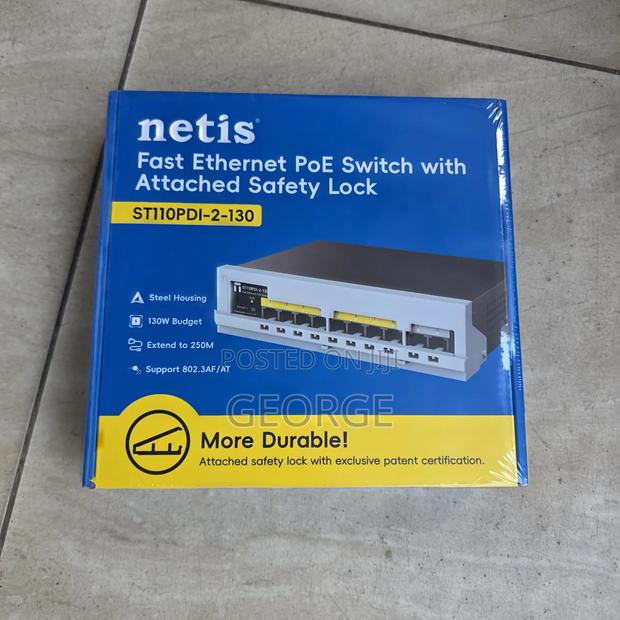Netis 10-Port Switch – 8 PoE Ports + 2 Uplink Ports 120W