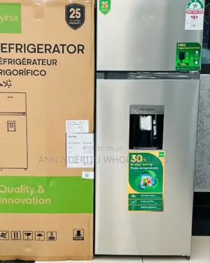 Syinix 210l Double Door With Inbuilt Dispenser
