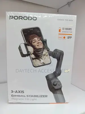 Porodo 3-Axis Gimbal Stabilizer Magnetic Fill Light - LFS127