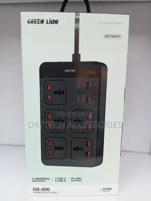 This Is a Green Lion GS-500 11-in-1 Power Strip Socket.