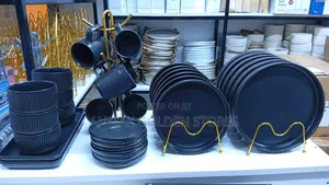 32pcs Matte Stoneware Glossy Elegant European Porcelain Dinner Set