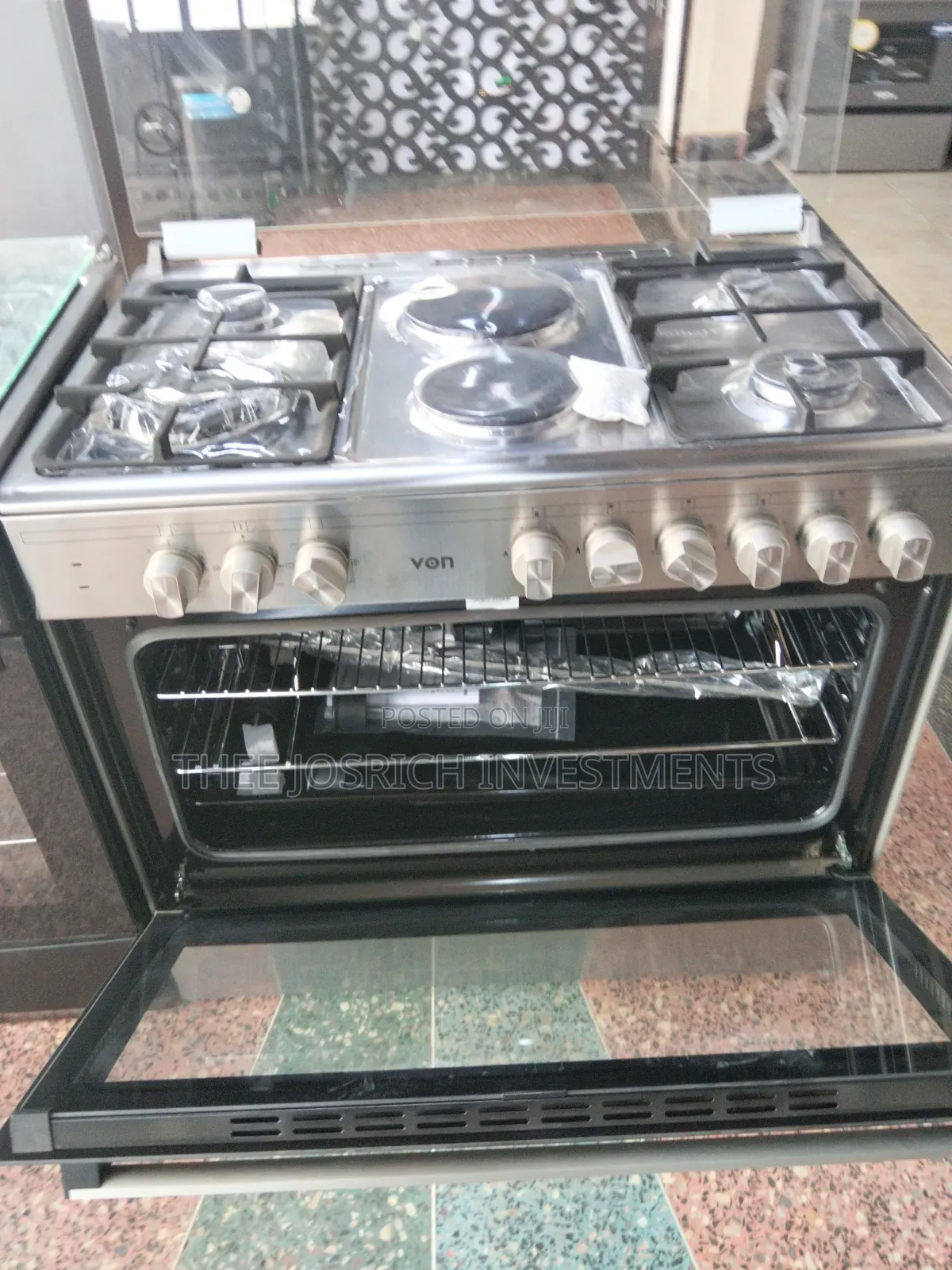 Von 4+2 Standing Cooker Size 90 by 60 With Wok Burner Full Oven