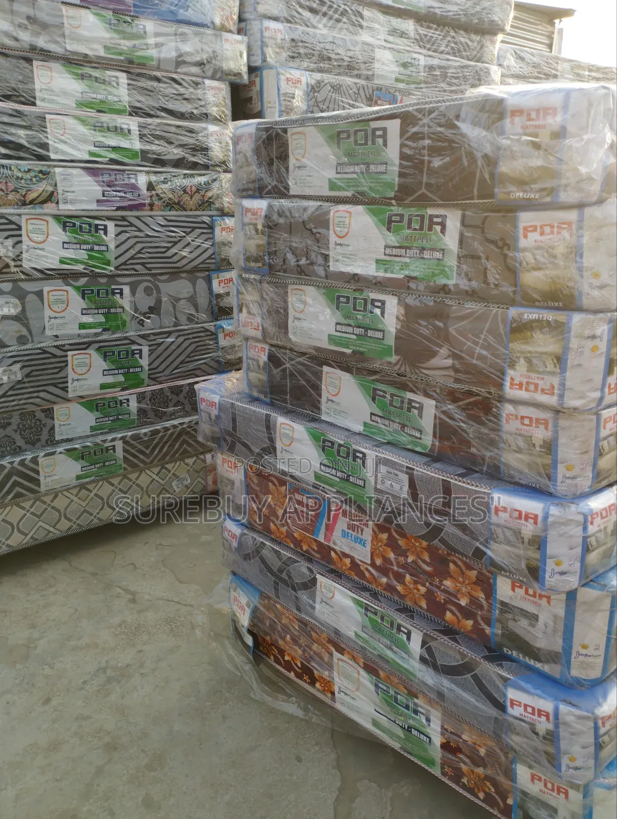 31⁄2×6×8 Plain Jumbo Poa Medium Duty Mattress