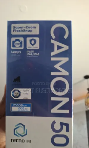 New Tecno Camon 50 256 GB Black