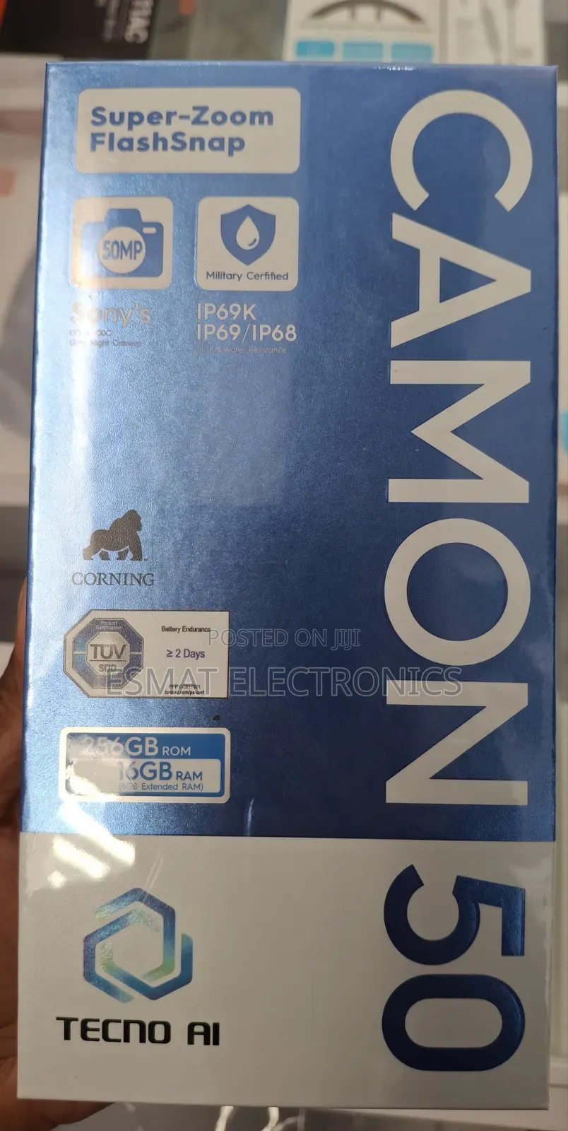 New Tecno Camon 50 256 GB Black