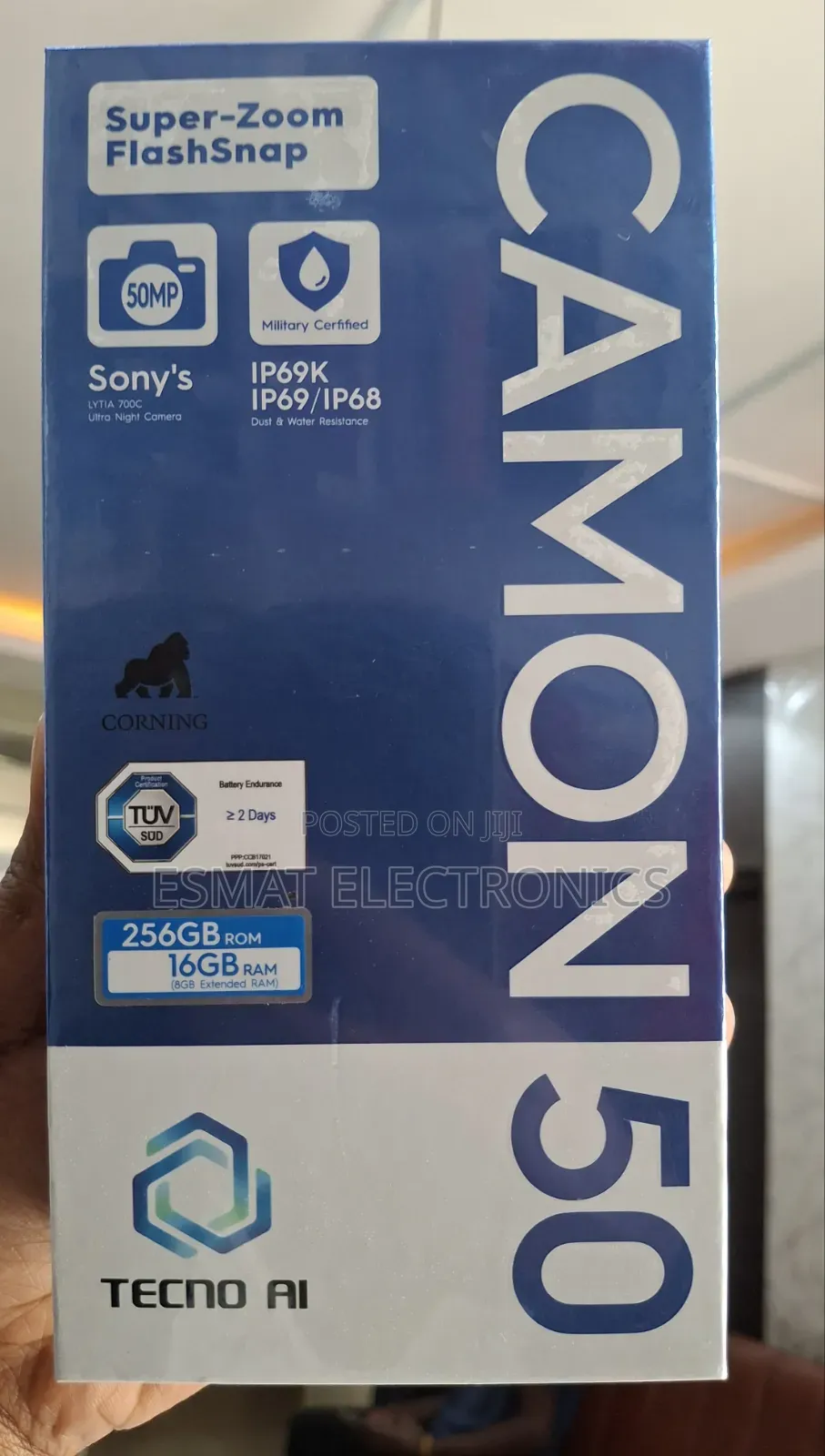 New Tecno Camon 50 256 GB Black