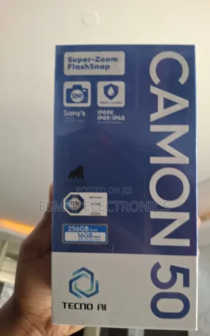New Tecno Camon 50 256 GB Black