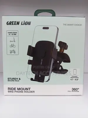 Green Lion Ride Mount Bike Phone Holder 360 Rotation Secure Grip