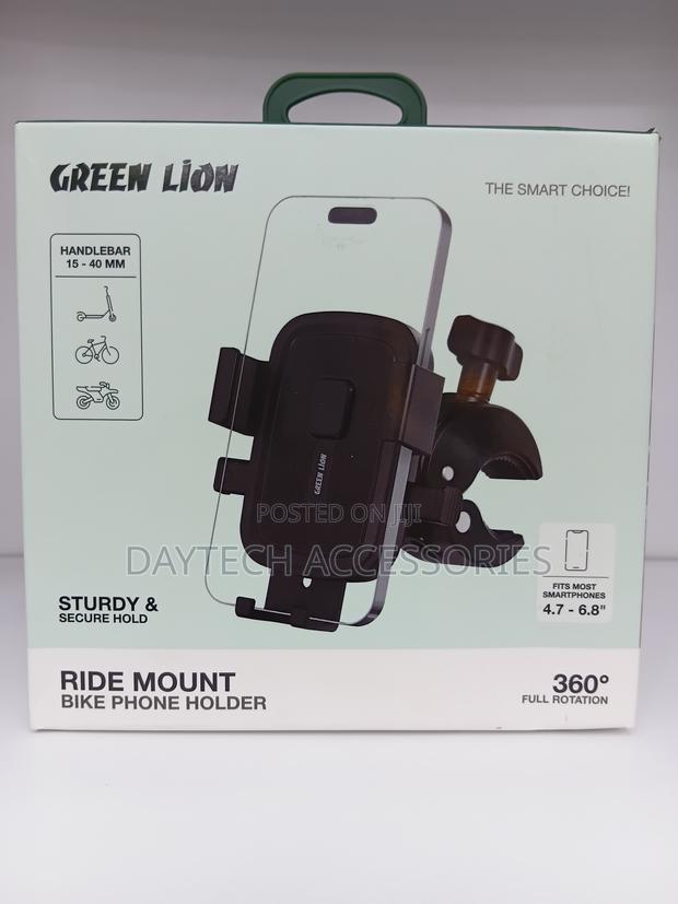 Green Lion Ride Mount Bike Phone Holder 360 Rotation Secure Grip