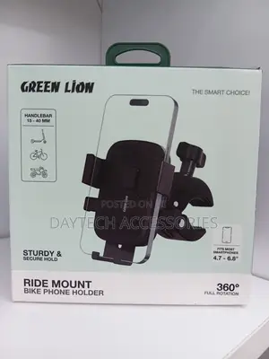 Green Lion Ride Mount Bike Phone Holder 360 Rotation Secure Grip