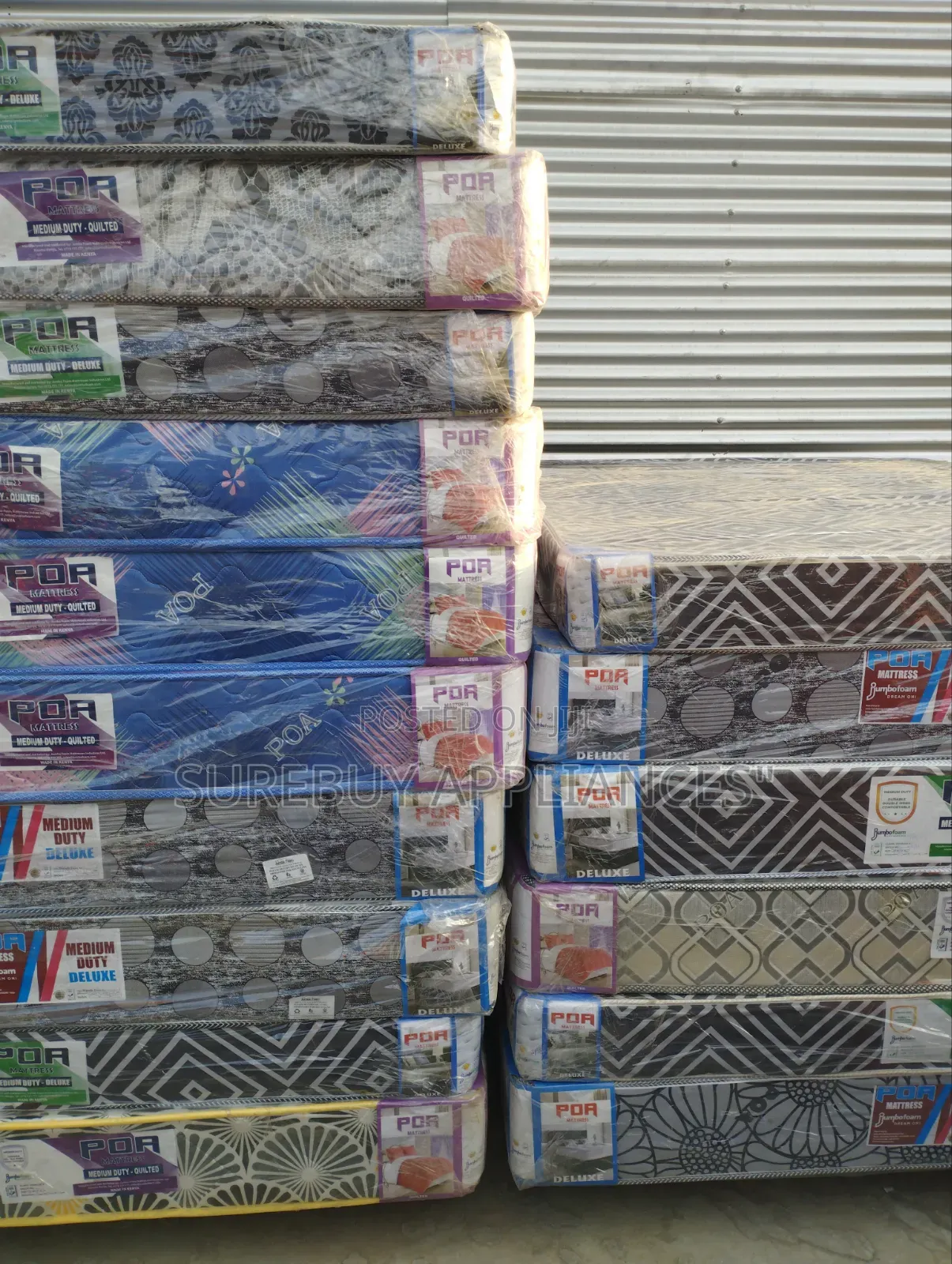 5 by 6 8 Plain Jumbo Poa Vitafoam Mattress:Plain Cover
