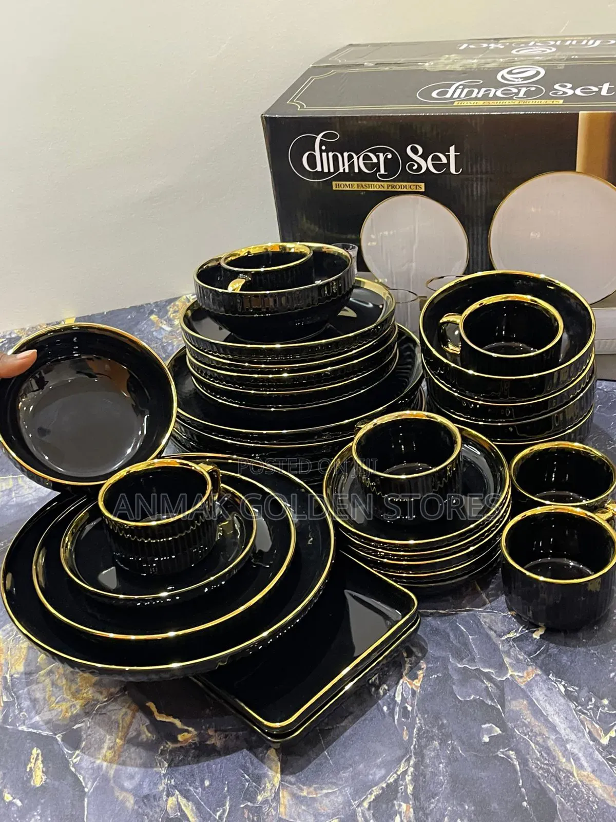 Black Gold Dinner Set 
32 PCs Set