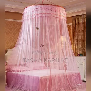 High Quality King Size Round Mosquito Net _ Pink