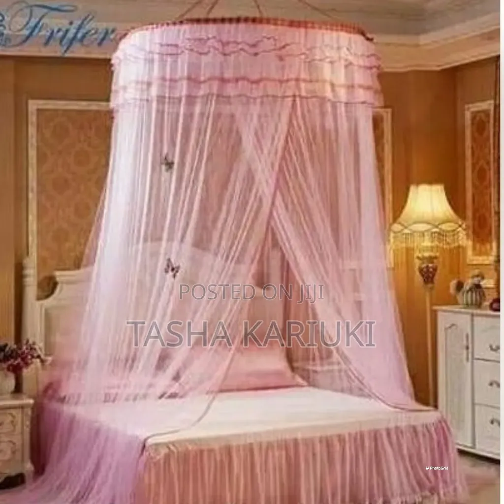 High Quality King Size Round Mosquito Net _ Pink