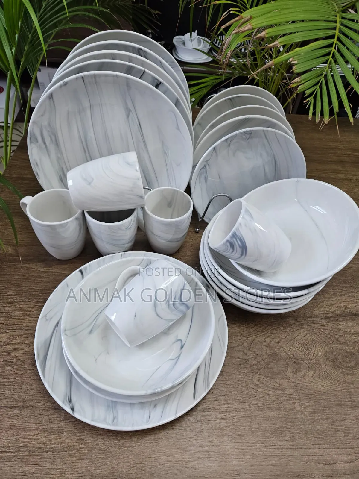 Dinner Set 
 24 PCS
 Marble Design