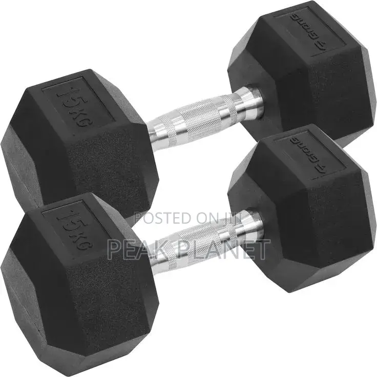 Hex Dumbbells Set – Rubber Coated KSh 350 Per Kg