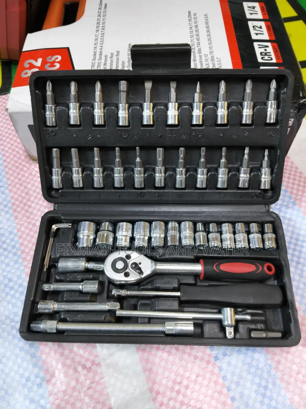 Chrome Vanadium Socket Wrench Set 46 PC's in 1 Screw Drivers Spanners