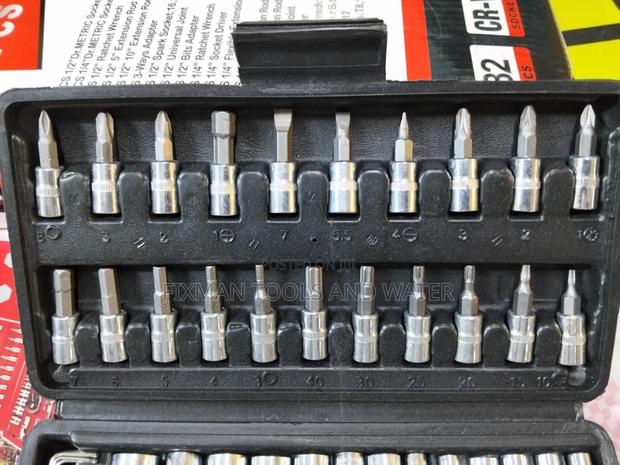 Chrome Vanadium Socket Wrench Set 46 PC's in 1 Screw Drivers Spanners - thumbnail 2