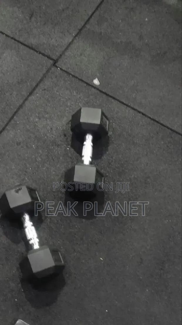 Gym Dumbbells Set – Hex Design Anti-Roll