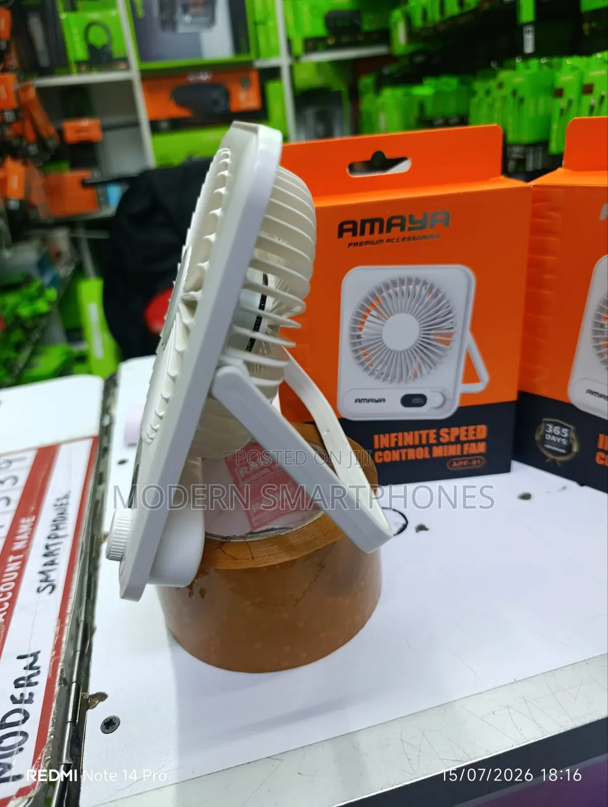 Amaya Mini Table Rechargable Fan