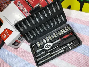 Portable 46 PC's in 1 Chrome Screwdriver and Socket Spanner Set