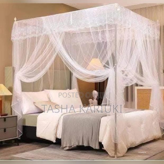 Multicoloured 6 by 6 Four Stand Mosquito Net