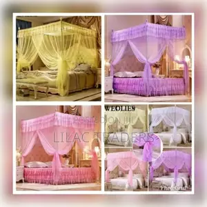 Multicoloured 6 by 6 Four Stand Mosquito Net