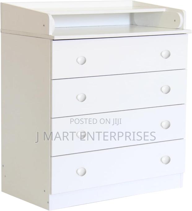Kidsaw Childs 4 Drawer Unit With Changing Board and Storage, White - thumbnail 2