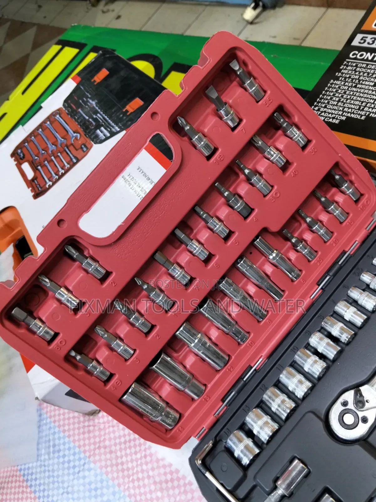 Mechanical Socket Spanner Set 53 PC's With Screwdriver Set Deep Socket