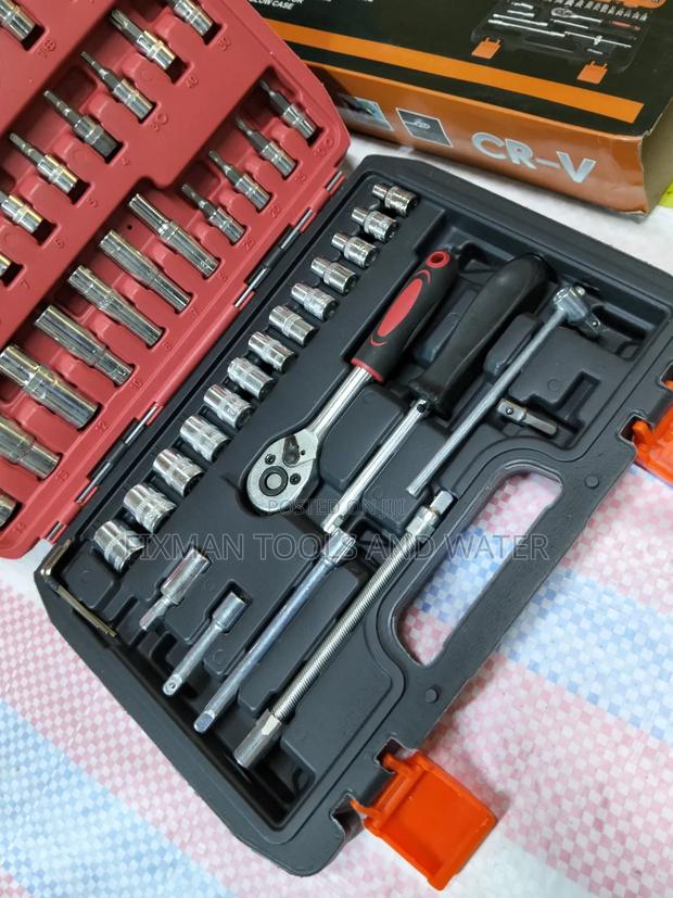 Mechanical Socket Spanner Set 53 PC's With Screwdriver Set Deep Socket - thumbnail 3
