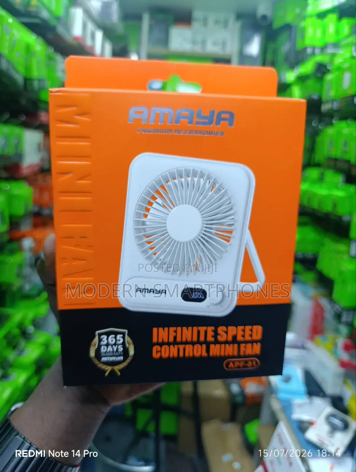 AMAYA MINI Rechargable Table / Desk Fan